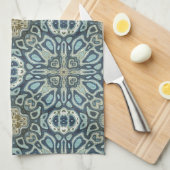 Blauwgroen Turquoise Zeevruchten Groene Boheemse T Theedoek (Quarter Fold)