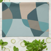 Blauwgroen tussenliggende rotlagen theedoek (Gevouwen)