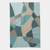 Blauwgroen tussenliggende rotlagen theedoek (Verticaal)