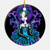 blauwgroen TuTu Fairy Art Ornament (Achterkant)