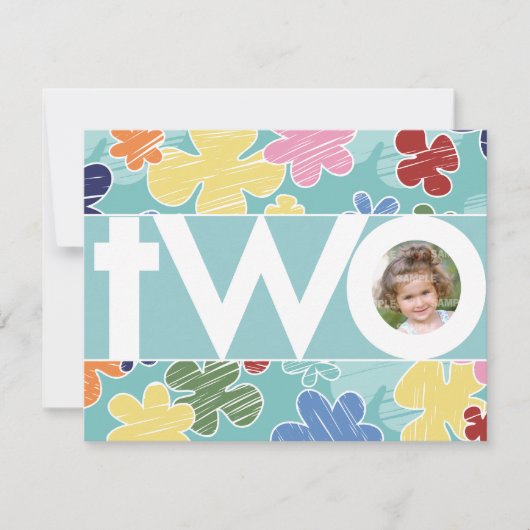 Blauwgroen Tweede verjaardag van de vaarkerij Kaart (Voorkant)