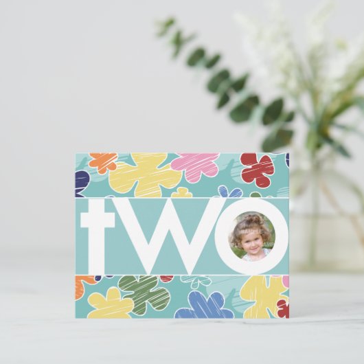 Blauwgroen Tweede verjaardag van de vaarkerij Kaart (Staand voorkant)