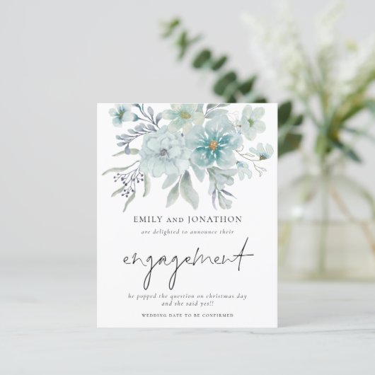 Blauwgroen uitgave van het Verloving van Florals W (Staand voorkant)