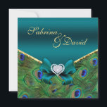 Blauwgroen uitnodiging tot huwelijk<br><div class="desc"></div>