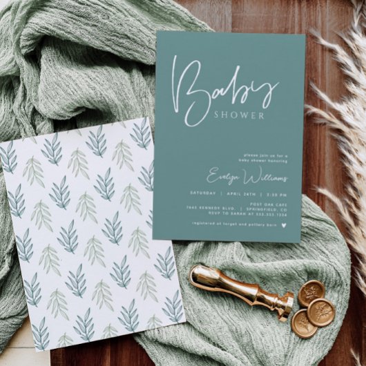 Blauwgroen uitnodiging tot minimalisering van het