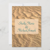 Blauwgroen uitnodiging tot weduwschap op de bestem (Achterkant)