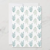 Blauwgroen uitnodiging van 50e verjaardag (Achterkant)