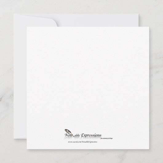 Blauwgroen uitnodiging voor Birthday Bamboo (Achterkant)