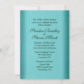 Blauwgroen uitnodiging voor blauwe bruiloft 5 x 7 (Achterkant)