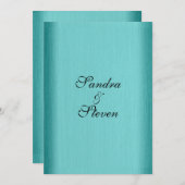 Blauwgroen uitnodiging voor blauwe bruiloft 5 x 7 (Voorkant / Achterkant)