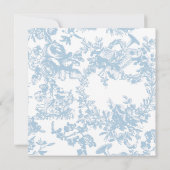 Blauwgroen uitnodiging voor het huwelijk van Toile (Achterkant)