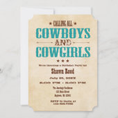 Blauwgroen  uitnodiging voor het uitnodigen van Co (Voorkant)