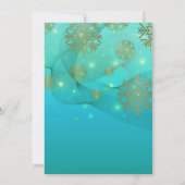 Blauwgroen uitnodiging voor kerstfeestdagen in de (Achterkant)