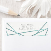 Blauwgroen uitnodiging voor moderne geometrische l etiket (Insitu)