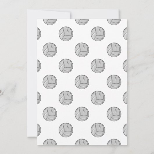 Blauwgroen uitnodiging voor volleybal Birthday (Achterkant)