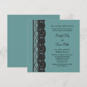 Blauwgroen uitnodiging voor weddenschappen (Voorkant / Achterkant)