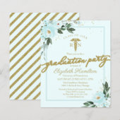 Blauwgroen uitnodigingen tot het indienen van voor (Voorkant / Achterkant)