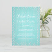 Blauwgroen Uitnodigingen van de Bridal van het Lan (Staand voorkant)