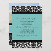 Blauwgroen uitnodigingen van de Partij voor de Ove (Voorkant / Achterkant)