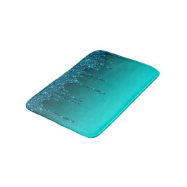 Blauwgroen uitstrijken Glitter Bath Mat
