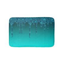 Blauwgroen uitstrijken Glitter Bath Mat