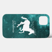 Blauwgroen Unicorn - Aangepast Case-Mate iPhone Case (Achterkant (horizontaal))