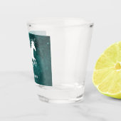 Blauwgroen Unicorn Gepersonaliseerd Shot glass Shot Glas (Rechts)