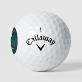 Blauwgroen Unicorn Personalized Golf Balls Golfballen (Logo)
