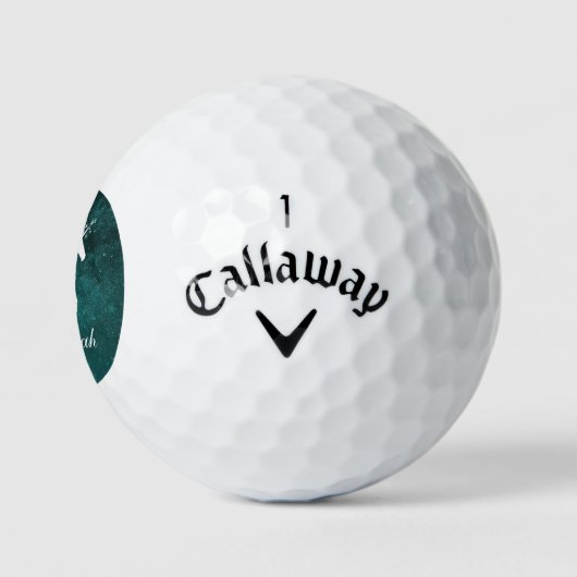 Blauwgroen Unicorn Personalized Golf Balls Golfballen (Logo)