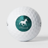 Blauwgroen Unicorn Personalized Golf Balls Golfballen (Voorkant)
