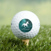 Blauwgroen Unicorn Personalized Golf Balls Golfballen (Insitu Shirt)
