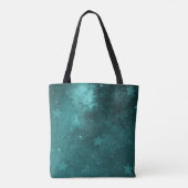 Blauwgroen Unicorn Persoonlijke Canvas tas (Achterkant)