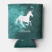 Blauwgroen Unicorn Persoonlijke Koelbox Blikjeskoeler (Voorkant)