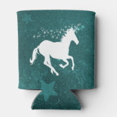 Blauwgroen Unicorn Persoonlijke Koelbox Blikjeskoeler (Achterkant)
