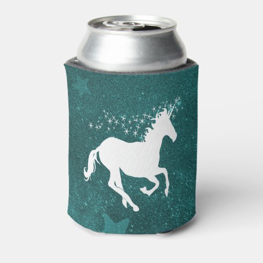 Blauwgroen Unicorn Persoonlijke Koelbox Blikjeskoeler (Blikje Achterkant)