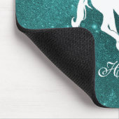 Blauwgroen Unicorn Persoonlijke Muismat (Hoek)