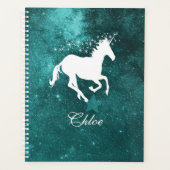 Blauwgroen Unicorn persoonlijke planner (Voorkant)