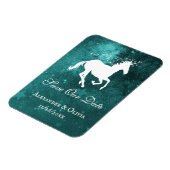 Blauwgroen Unicorn sparen de Datum Magnet Magneet (Linkerzijde)