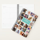 Blauwgroen uw foto's Insta Collage 2026 Planner (Display)