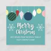 blauwgroen vakantievierkant visitekaartje (Voorkant)