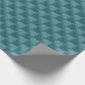 Blauwgroen Valentijn harten Cadeaupapier (Hoek)