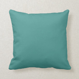 Blauwgroen, vast kleurdecoratief kussen