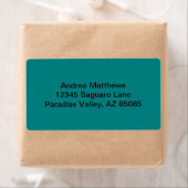 Blauwgroen vaste kleur etiket (Insitu)