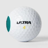 Blauwgroen vaste kleur golfballen (Logo)