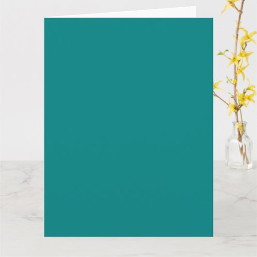 Blauwgroen vaste kleur kaart (Gele Bloem)