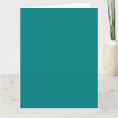 Blauwgroen vaste kleur kaart (Voorkant)