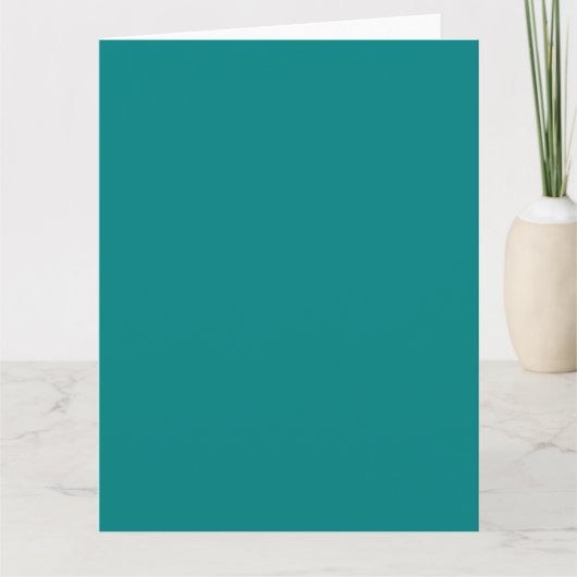Blauwgroen vaste kleur kaart (Voorkant)
