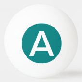 Blauwgroen vaste kleur pingpongbal (Voorkant)