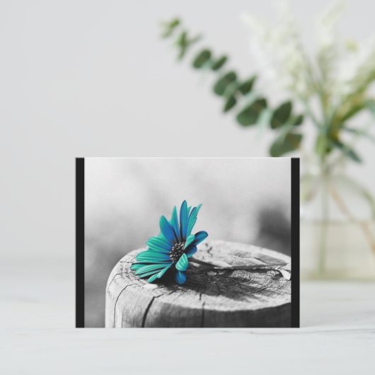 Blauwgroen ventilator briefkaart (Staand voorkant)