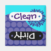 Blauwgroen ventilator Paarse schoonmaakwasmachine Magneet (Voorkant)